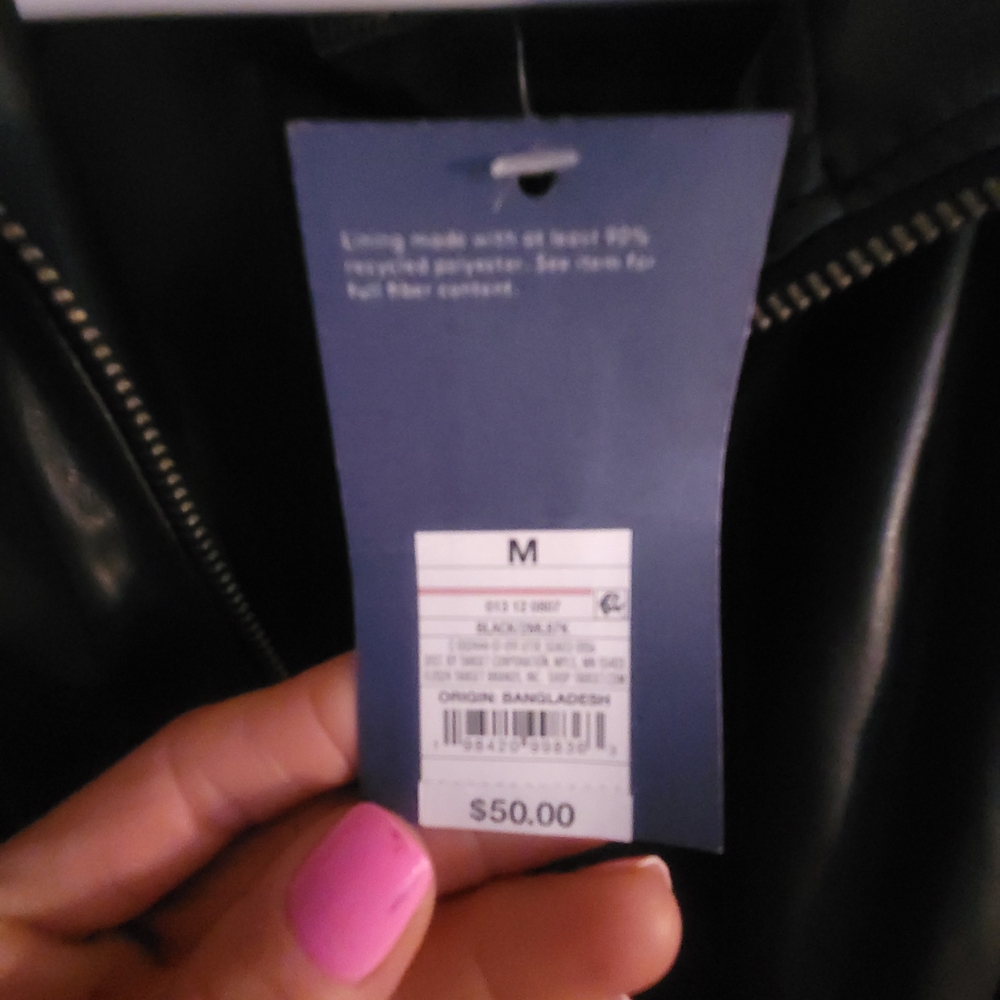 Universal Thread Women's Black Gathered Bomber Jacket - Picture 3 of 4